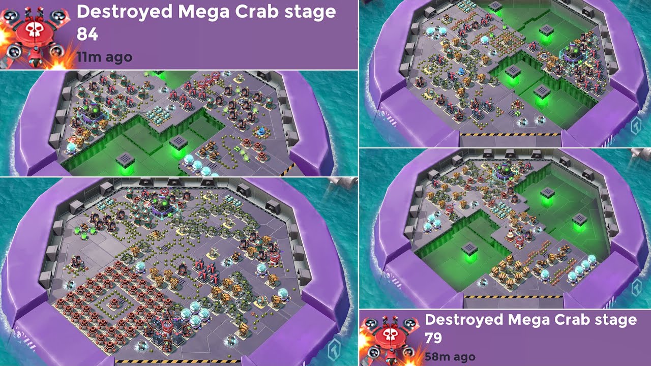 BOOM BEACH // MEGA CRAB / TURTLE stages 71/76/79/84👌🏼 boosted SCORCHERS/BOMBARDIERS & Bullit/Spark