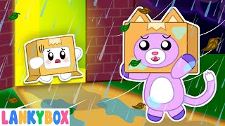 LankyBox! Storm is Coming, What Should We Do? - Kids Safety Tips | LankyBox Channel Kids Cartoon
