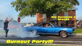 Insane Car Show / Burnout Party in Ohio!! Classic Car & Muscle Car Burnouts / Wrecks & More!!!