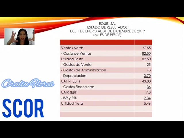 Estado de Resultados cuentas que lo integran