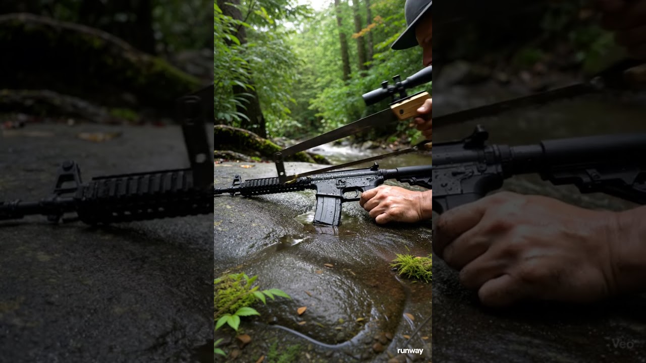 Cutting an M4 Rifle with a Saw 🔪💥 | Surreal ASMR | No Talking