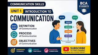 Communication Skills Unit 1 | Introduction, Process & Objectives of Communication | BCA screenshot 4