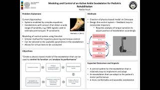 [Graphical Abstract] Modeling and Control of an Active Ankle Exoskeleton by Nadia Houti | Updated