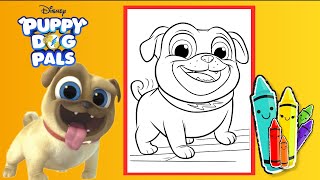 How To Color Your Favorite Puppy Pals | Rolly | Crayola Disney Junior Coloring Book