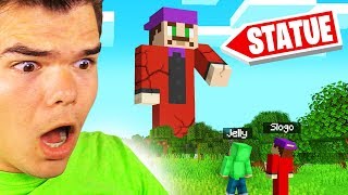 We Found A HUGE SLOGO STATUE In MINECRAFT! (Amazing)