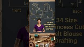 🔥34 Size Princess Cut Blouse Drafting Ideas #shorts #shortsfeed #youtubeshorts