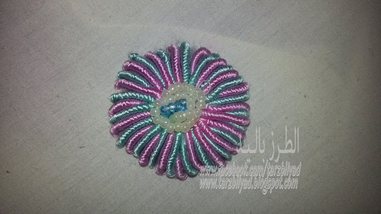 وردة منفوخة بتقنية الدويدة