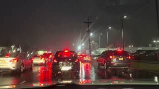 Heavy Rain Storm hits New Jersey During Rush Hour Route 18  Route 1