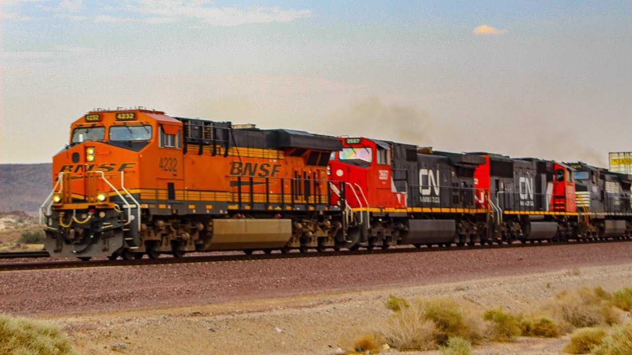 Trains On The Needles & Cajon Sub - Fast 70 MPH Trains!