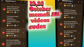 memefi 19and 20 October all videos secret Codes|memefi secret codes today|memefi today combo