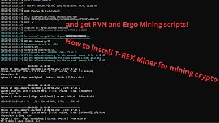 How to install T-rex Miner Full Guide | And mine RVN or Ergo | best crypto mining software for a gpu How to install T-rex Miner Full Guide | And mine RVN or Ergo | best crypto mining software for a gpu