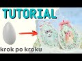 Decoupage świąteczne pisanki z zajączkami - DIY tutorial