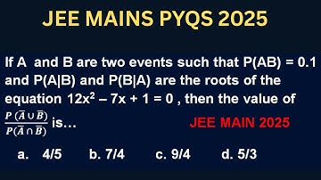 JEE Main 2025 | Probability PYQ | Events A & B Trick Question | Most Expected Question | G3 Sir