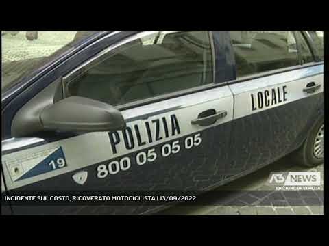 INCIDENTE SUL COSTO, RICOVERATO MOTOCICLISTA | 13/09/2022