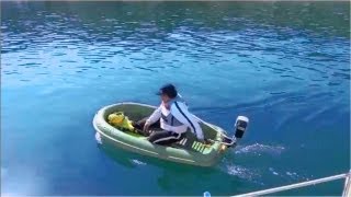 リチウム バッテリー 充電式 電動 船外機 試作 テストOutboard motor charging Li
