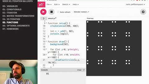 CP1: Iteration && Loops in P5JS – Functions
