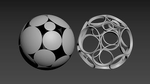 Model - Multi-circle cut sphere structure - 3dsmax