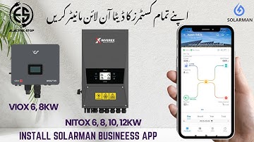 Nitrox 10KW Online Monitoring for Installer/Company | SolarMan Business App | Electric Stop #nitrox