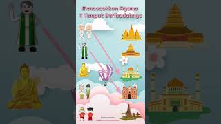 Belajar Mencocokan Agama & Tempat Ibadah | Belajar Anak Sehari-hari 💖 Belajar Balita PAUD TK SD