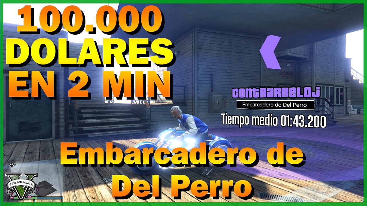 CONTRARRELOJ: Embarcadero de Del Perro | COMO GANAR 100.000 dolares en 2 minutos | GTA V Online