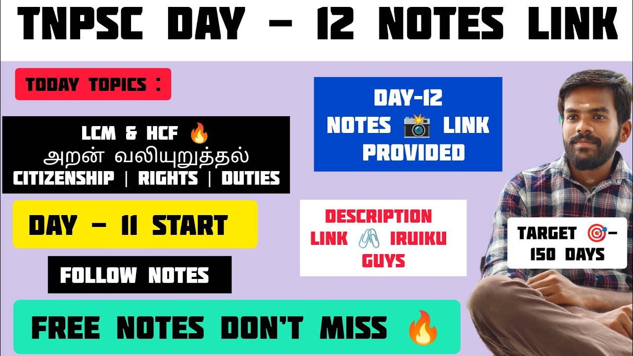 TNPSC GROUP EXAM IKU Day 12 | LCM & HCF | அறன் வலியுறுத்தல் | Citizenship, Fundamental Rights,Duties