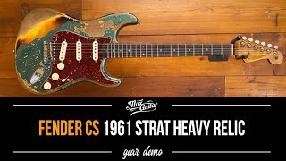 Fender CS LTD 1961 Roasted Strat Super Heavy Relic Sherwood Green over Sunburst - Gear Demo