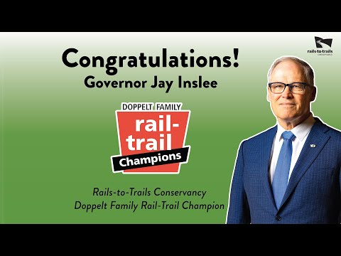 Rails-to-Trails Conservancy Names Washington Governor Jay Inslee 2023 Doppelt Family Rail-Trail Champion