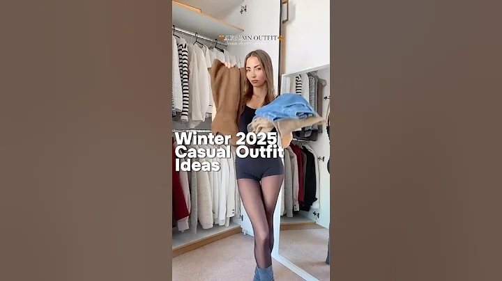 Winter 2025 Casual Outfit Ideas | Brown Sweater, Mini Denim Skirt & Long Boots Combo #autumn