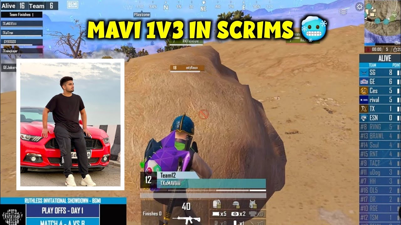 Mavi 1v3 in Scrims Close Range God 🥶