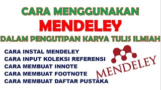 HOW TO USE MENDELEY FOR CITING ACADEMIC PAPERS