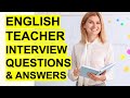 ENGLISH TEACHER Interview Questions & Answers! (How to PASS an English Teaching Interview.)