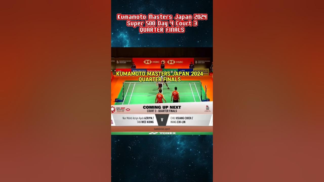Kumamoto Masters Japan 2024 QUARTER FINALS kumamotomastersjapan2024 Kumamoto Masters Japan 2024 QUARTER FINALS kumamotomastersjapan2024