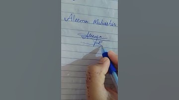 #signature for Aleema mubashir #iqra #shorts #youtubeshort #viralreels #calligraphyhandwriting