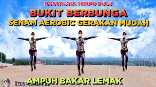 BUKIT BERBUNGA | SENAM AEROBIC GERAKAN MUDAH | TETAP AMPUH BAKAR LEMAK | Irna Chendani