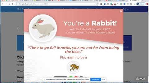 Clicks per Second - Click speed test in 1 second. Beat the world record so much times!!