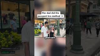 Her dad did the passport bro method 💀#shorts