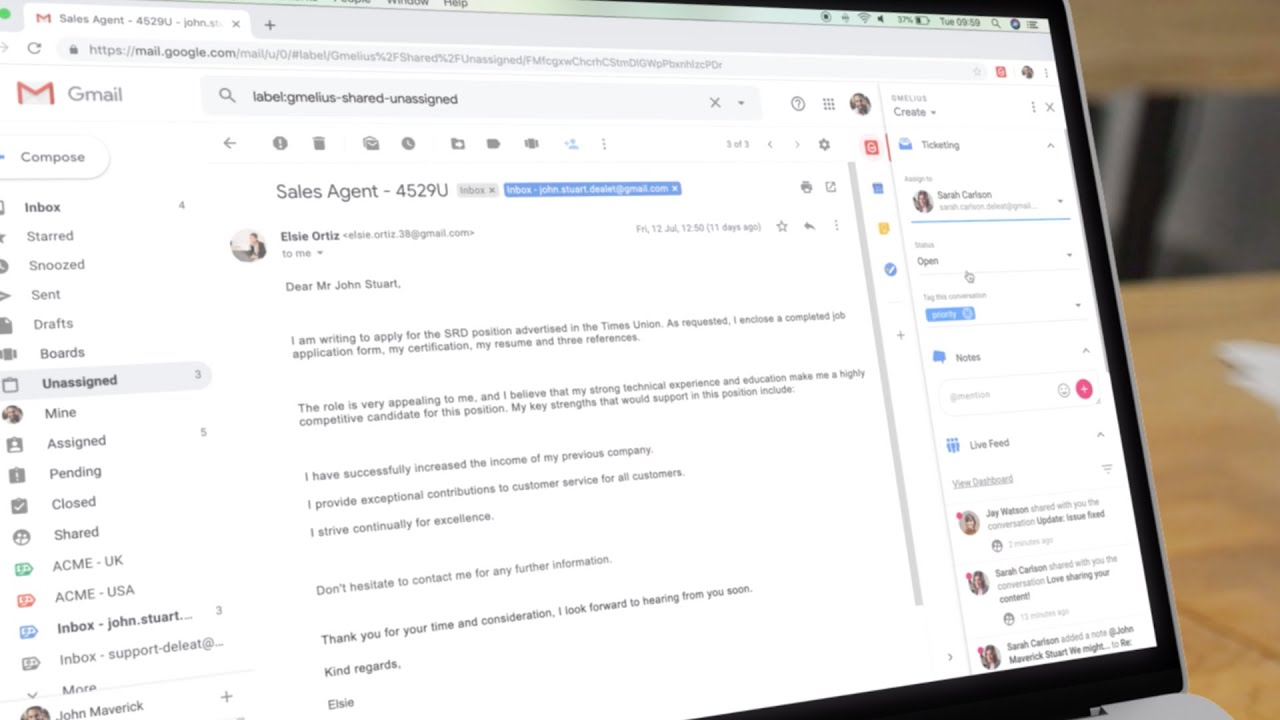 Gmelius Transforms Your Gmail