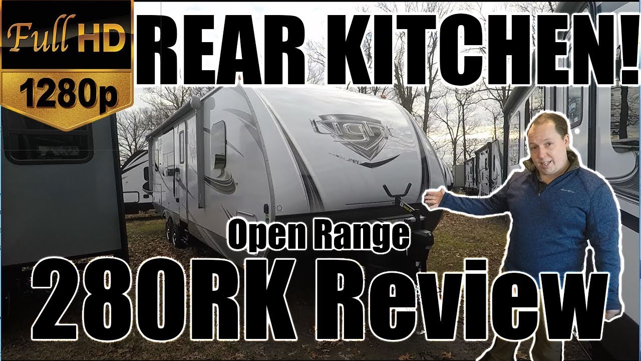 2018 Open Range 280RK Light (RV REVIEW) - Rear Kitchen - Highland Ridge ...