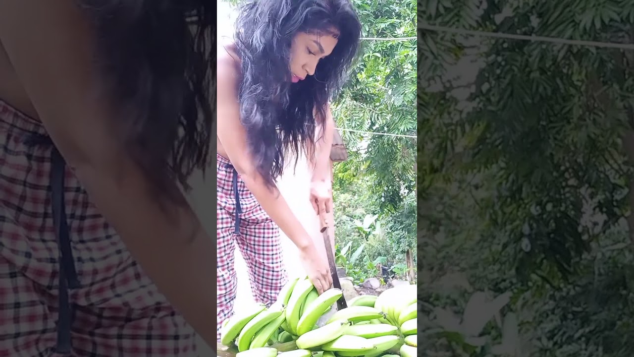 SEND HELP - I Cut Down a Banana Tree for the First Time   BIG Mistake 😬 My Machete Got Stuck Part 7