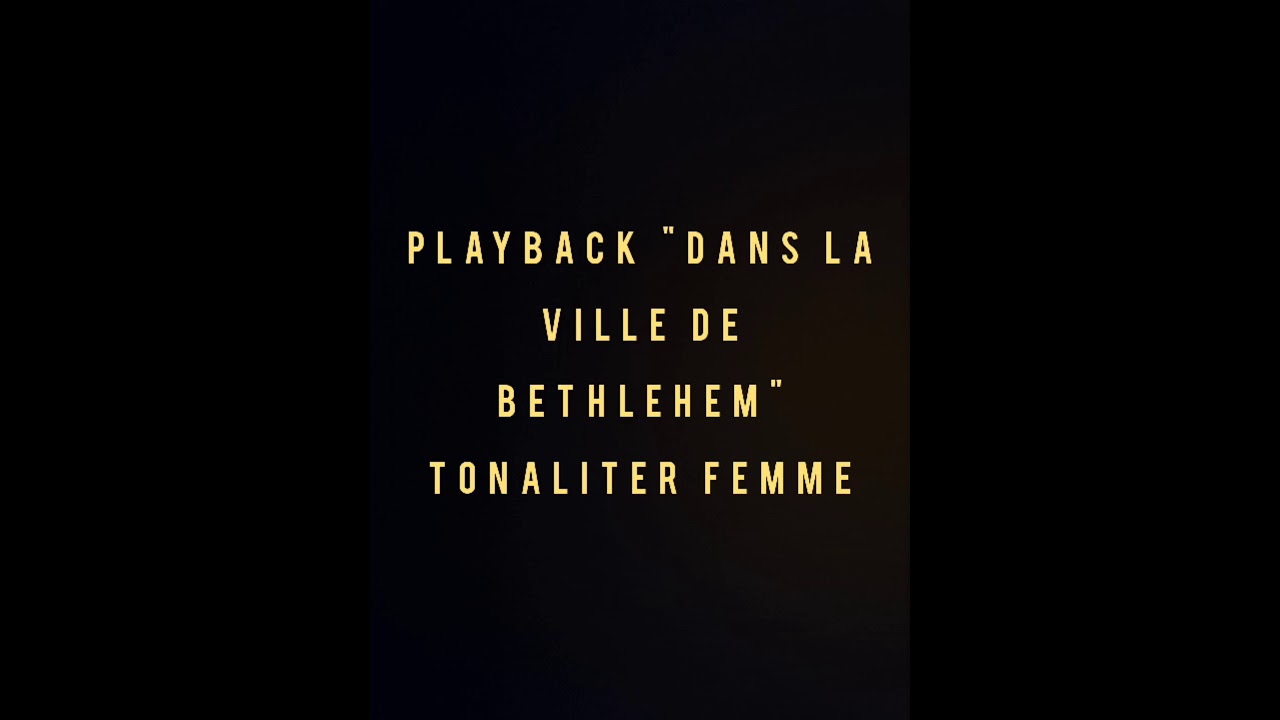 Playback Cantique 