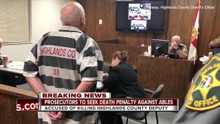 State to seek death penalty against man accused of fatally shooting Highlands County Deputy