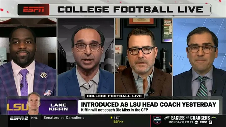 ESPN College Football Live | Why Lane Kiffin left Ole Miss for LSU? Miami or Notre Dame for the CFP?