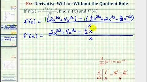 Ex 2: Quotient Rule or Power Rule to Find a Derivative (Comparison)
