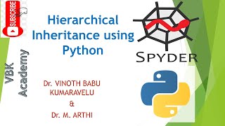 Hierarchical Inheritance with example using python by Dr. M. Arthi
