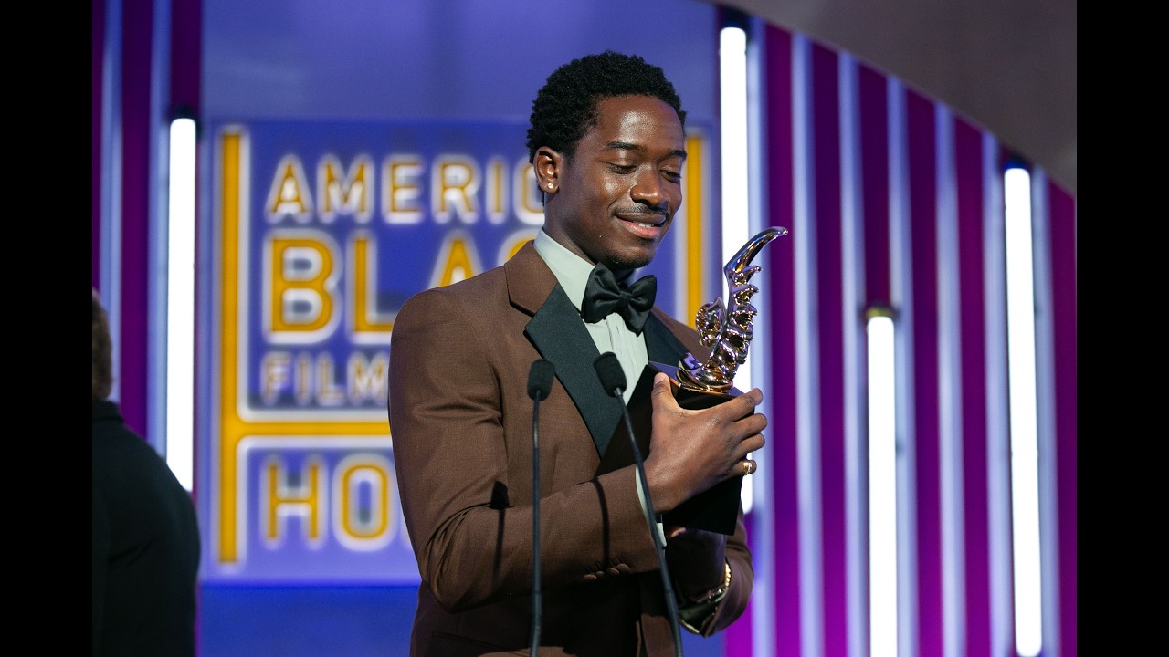 Jerry Bruckheimer Presents Damson Idris with the Horizon Award at ABFF Honors 2026