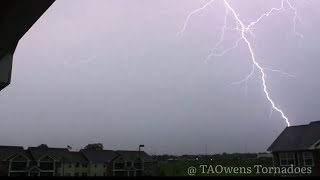 May 27, 2017 | Morning Line of Severe Thunderstorms and Crawler Lightning footage - Maryville, MO
