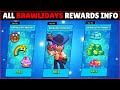 Brawlidays 15 days FREE gifts | gems , free skin , pins , sprays and more....