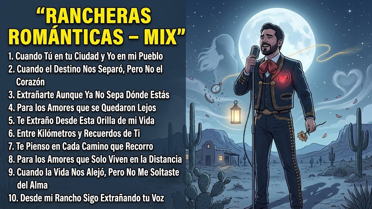 Mix de Rancheras Romanticas - Amores que se Extrañan Aunque Haya Distancia