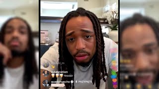 Quavo Cries On IG LIVE After Losing To Chris Brown In Rap Battle