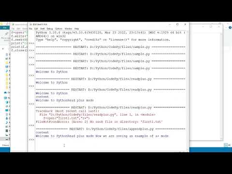 File handling r+ mode in Python programming in Tamil